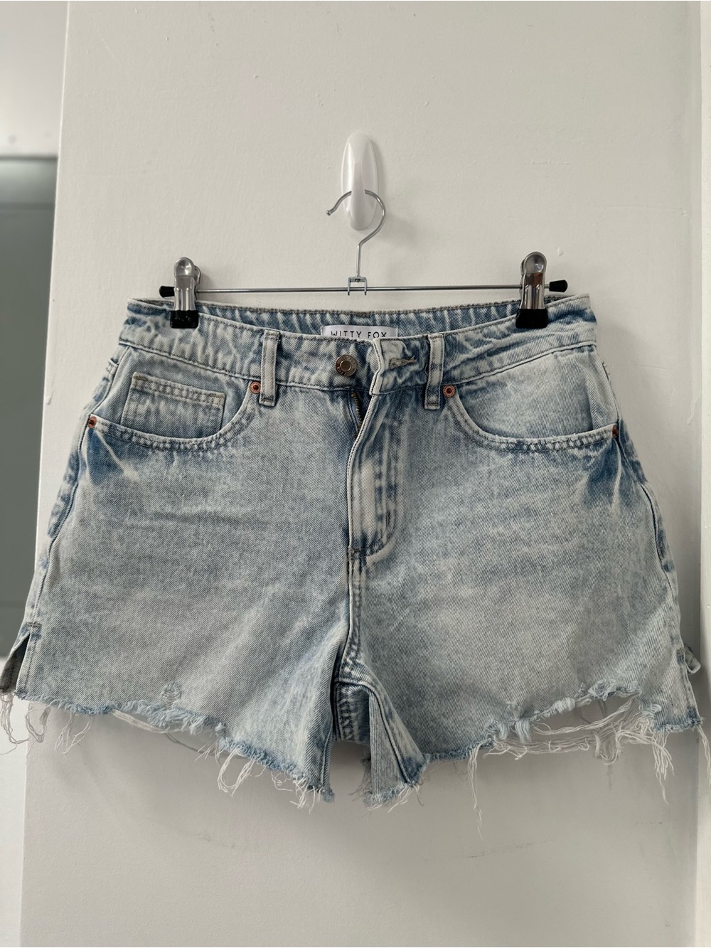 Light Wash Denim Cutoff Shorts